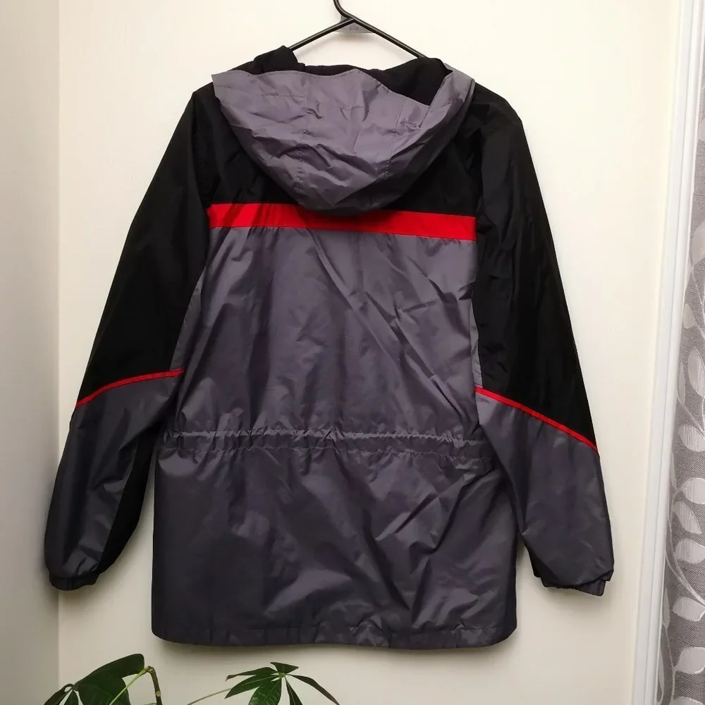 Vintage Columbia Hooded‎ Jacket Gray/Black/Red Youth 18/20